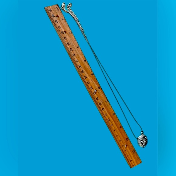 Brighton Winter Sparkle Locket Necklace -round snowflake crystals-silver color - Picture 4 of 7